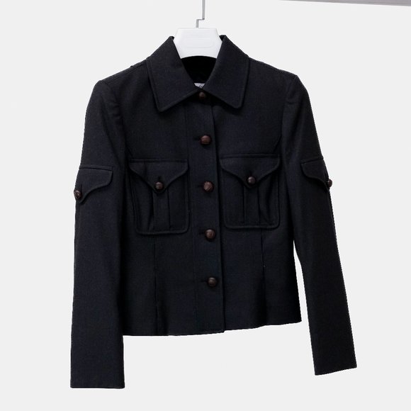 Yves Saint Laurent Rive Gauche Wool Safari Jacket - Main Image